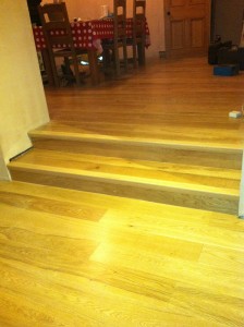 Fitting engineered wood flooring in Giffnock
