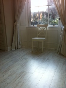 Brightening a home with white laminate flooring