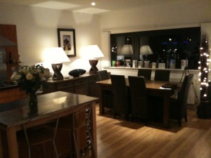Laminate oak flooring in a Glasgow city centre apartment