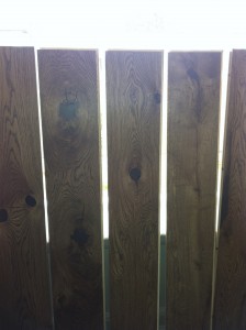 Distressed engineered wood flooring