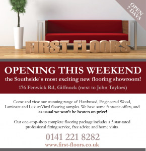 First Floors Glasgow showroom is now open! Amazing range of wood floor