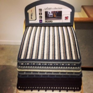 Samples and stands are starting to arrived in the new carpet showroom!