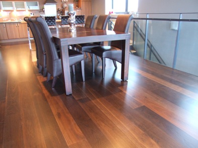 Hardwood Flooring Glasgow – fitting a walnut finish