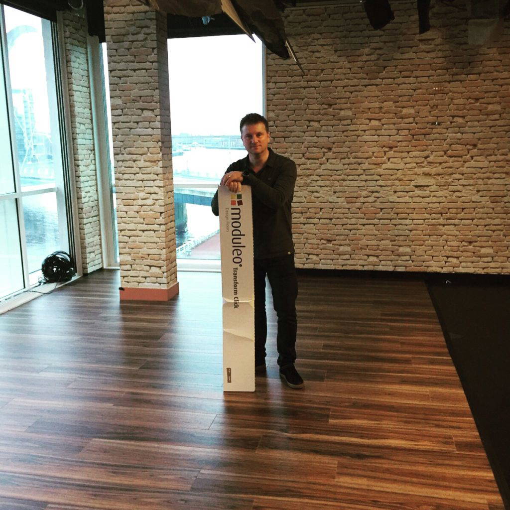 man standing in a floor